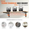 VEVOR Shelf Bracket Foldable, 24' L 2 Pcs , Heavy Duty Floating Shelf Brackets, Brackets for Shelves, 5mm Thick Matte Black L Shelf Bracket