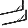 VEVOR Shelf Bracket Foldable, 24' L 2 Pcs , Heavy Duty Floating Shelf Brackets, Brackets for Shelves, 5mm Thick Matte Black L Shelf Bracket