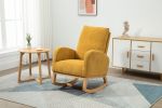 COOLMORE Rocking Chair, Modern Glider Chair, Recliner Armchair with Wood Legs and Side Pocket
