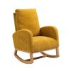COOLMORE Rocking Chair, Modern Glider Chair, Recliner Armchair with Wood Legs and Side Pocket