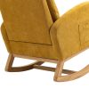 COOLMORE Rocking Chair, Modern Glider Chair, Recliner Armchair with Wood Legs and Side Pocket