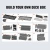 VEVOR Deck Box, 120 Gallon, 56.3" x 26.6" x 23.8" Outdoor Storage Box, Waterproof PP Deckbox with Aluminum Alloy Padlock, for Patio Furniture
