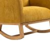 COOLMORE Rocking Chair, Modern Glider Chair, Recliner Armchair with Wood Legs and Side Pocket