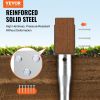 VEVOR No Dig Ground Anchor, 1 Pack 3.94 x 2.76 x 27.56 in DIY Screw in Post Stake, Includes 6 Lag Bolts & a Rebar