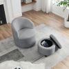 [Video] Welike Swivel barrel chair, living room swivel chair with round storage chair, 360 ¬∞ swivel club chair, nursery, bedroom, office