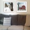 Trendy Decor 4U 2- Piece Vignette A Little Snow, Waiting for Spring White Framed Wall Art for Living Room