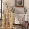 decorative vases High distress metal center vases, set of 3 vases 34 ", 29 ", 25 "H, gold