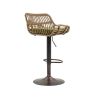 COOLMORE Modern Swivel Bar Stools Set of 2 Adjustable Counter Height Chairs with Footrest for Kitchen, Dining Room (Green)