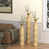 decorative vases High distress metal center vases, set of 3 vases 34 ", 29 ", 25 "H, gold