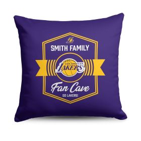 NBA Los Angeles Lakers Dominion Personalized Throw Pillow 18Ã—18 Inches