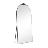 Wooden arched black full-length mirror  with stand. wall mirror, bathroom makeup mirror, bedroom foyer, clothing store, wall mounted. 71 "* 31"