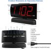 GING YHAU Alarm Clock Large Digital Rotating Base, 2-level Brightness Digital Clock Bedroom, Bedside Alarm Clock, Format Socket Power Supply