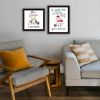 Trendy Decor 4U 2- Piece Vignette Dear Santa, I Can Explain Black Framed Wall Art for Living Room, Bedroom Wall Art Print for Home Decor by Deb Strain