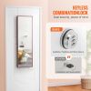 VEVOR Mirror Jewelry Cabinet 47.05in Lockable Wall or Door Mounted Armoire Brown