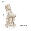 19.29' Tall Magnesium Oxide Angel Little Girl Statue Sculpture Art