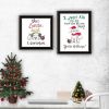 Trendy Decor 4U 2- Piece Vignette Dear Santa, I Can Explain Black Framed Wall Art for Living Room, Bedroom Wall Art Print for Home Decor by Deb Strain