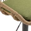COOLMORE Modern Swivel Bar Stools Set of 2 Adjustable Counter Height Chairs with Footrest for Kitchen, Dining Room (Green)