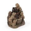 DIMMOCK FOUNTAIN, 22.75" High Hand Crafted Weather Resistant Floor Fountain with Light, Light Brown