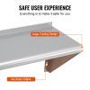 VEVOR 12" x 24" Stainless Steel Shelf, Wall Mounted Floating Shelving with Brackets, 230 lbs Load Capacity Commercial Shelves