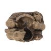 DIMMOCK FOUNTAIN, 22.75" High Hand Crafted Weather Resistant Floor Fountain with Light, Light Brown