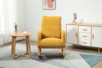 COOLMORE Rocking Chair, Modern Glider Chair, Recliner Armchair with Wood Legs and Side Pocket