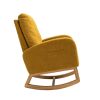 COOLMORE Rocking Chair, Modern Glider Chair, Recliner Armchair with Wood Legs and Side Pocket