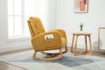 COOLMORE Rocking Chair, Modern Glider Chair, Recliner Armchair with Wood Legs and Side Pocket