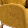 COOLMORE Rocking Chair, Modern Glider Chair, Recliner Armchair with Wood Legs and Side Pocket