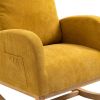 COOLMORE Rocking Chair, Modern Glider Chair, Recliner Armchair with Wood Legs and Side Pocket