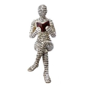 Scandinavian Modern Style; Resin Statue Of Woman Reading; Thinker (Color: F)