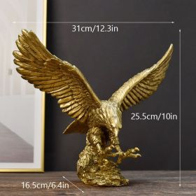 NORTHEUINS American Resin Golden Eagle Figurines (Color: Eagle L)