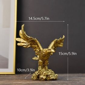 NORTHEUINS American Resin Golden Eagle Figurines (Color: Eagle XS)