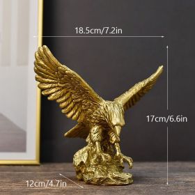 NORTHEUINS American Resin Golden Eagle Figurines (Color: Eagle S)
