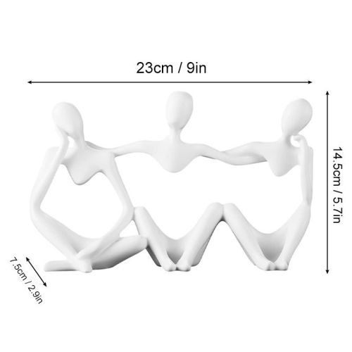 Nordic Art Abstract Thinker Statue Abstract Figure Sculpture Home Crafts Resin Statues Small Ornaments Office Room Desktop Decor