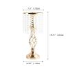 New Luxury Metal Candle Holders with Crystal Flowers Vase Candlestick Table Centerpieces Wedding Table Candle Stand Wedding Prop
