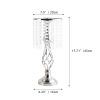 New Luxury Metal Candle Holders with Crystal Flowers Vase Candlestick Table Centerpieces Wedding Table Candle Stand Wedding Prop