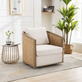 COOLMORE Swivel Barrel Chair, Comfy Round Accent Sofa Chair for Living Room, 360 Degree Swivel Barrel Club Chair, Leisure Arm Chair for Nursery, Hotel (Color: as Pic)