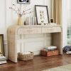 Unique Retro Silhouette Console Table with Open Style, Two Top Drawers