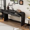 Unique Retro Silhouette Console Table with Open Style, Two Top Drawers
