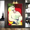 Hand Painted Oil Painting Pablo Picasso After the Original Painting Small the Dream Living Room Hallway Bedroom Luxurious Decorative Painting