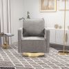 30.7"W Swivel Accent Open Back Chair Modern Comfy Sofa Chair With Gold Stainless Steel Base For Nursery Bedroom Living Room Hotel Office