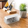 Mirror Digital Alarm Clock LED V5.0 Wireless Speaker Clock with FM Radio