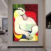 Hand Painted Oil Painting Pablo Picasso After the Original Painting Small the Dream Living Room Hallway Bedroom Luxurious Decorative Painting