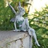 Sitting Statue Fairy Statue Resin Crafts Flower Fairy Garden Ornament