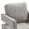 30.7"W Swivel Accent Open Back Chair Modern Comfy Sofa Chair With Gold Stainless Steel Base For Nursery Bedroom Living Room Hotel Office